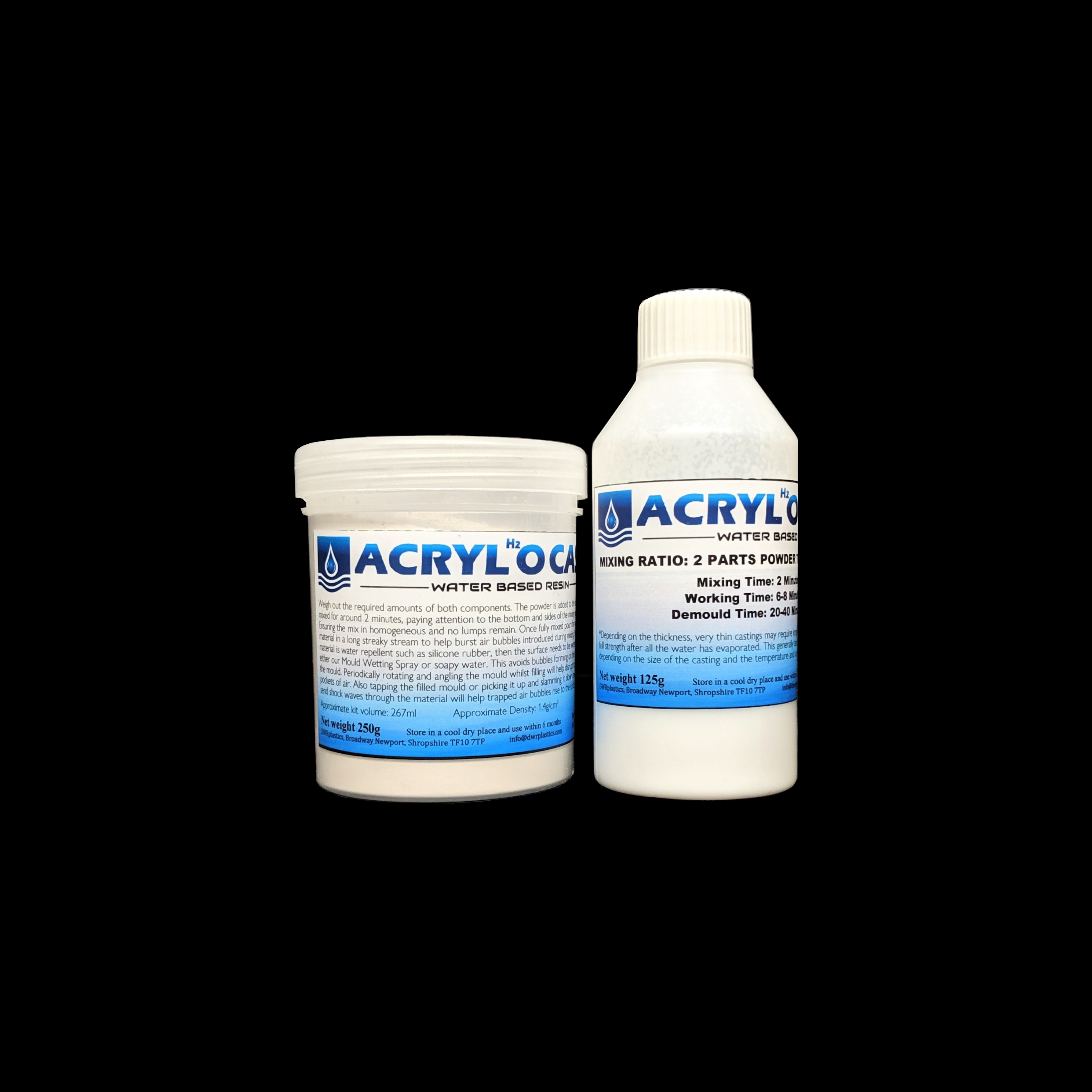 Acrylocast Water Based Acrylic Resin 375g kit